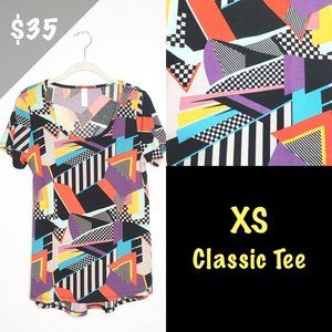 NWT LuLaRoe XS Classic Tee Bold Retro Print